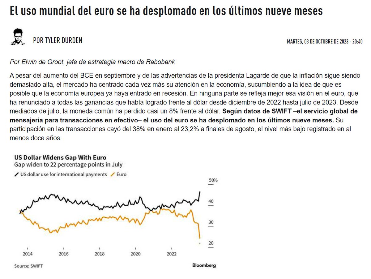 Escapen del Euro mientras aun pueden.

Preferiblemente a #bitcoin