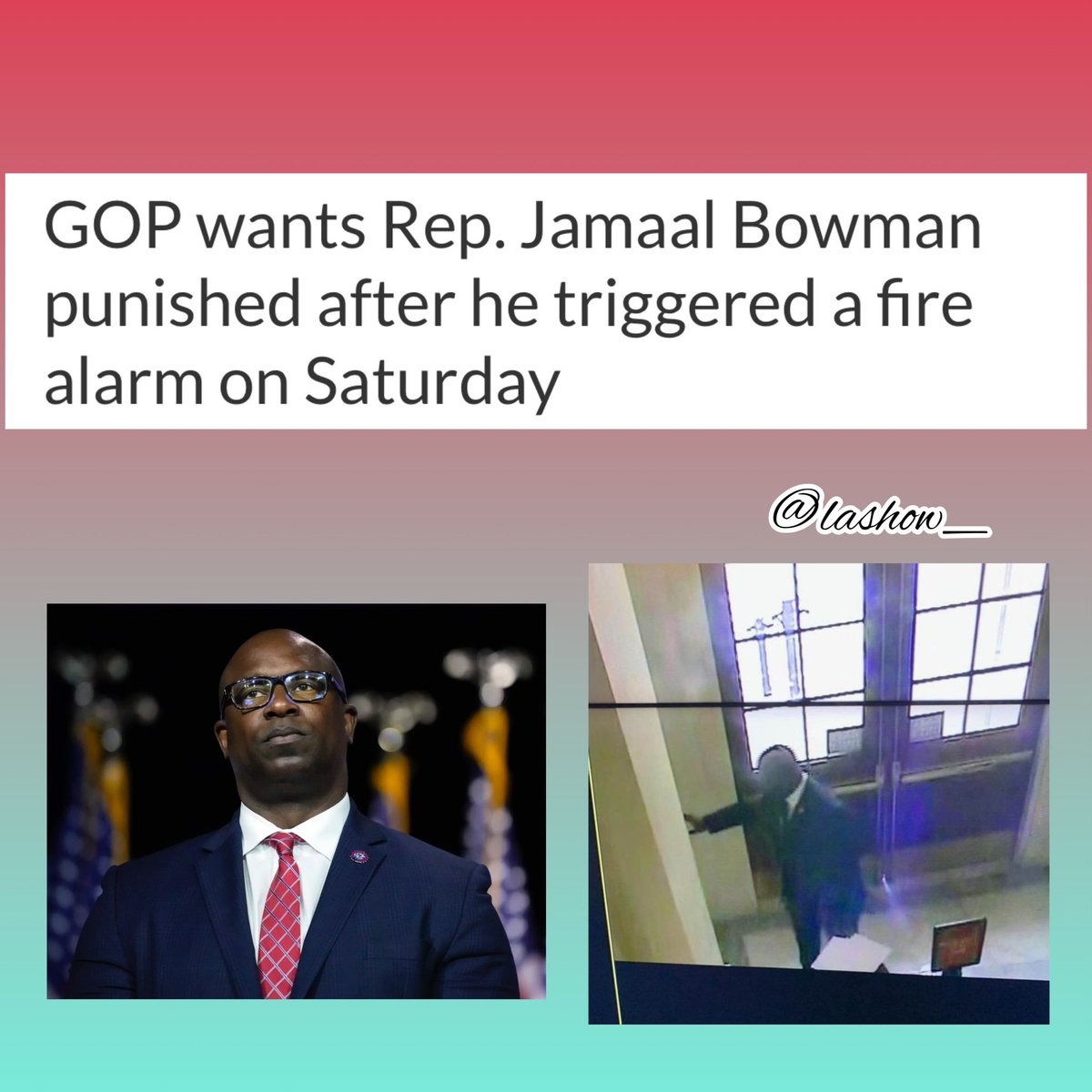 #lashow #news #unitedstates #politics #government #JamaalBowman #GOP #Republicans #Democrats #FireAlarmBowman #Governmentshutdown #blacktwitternews