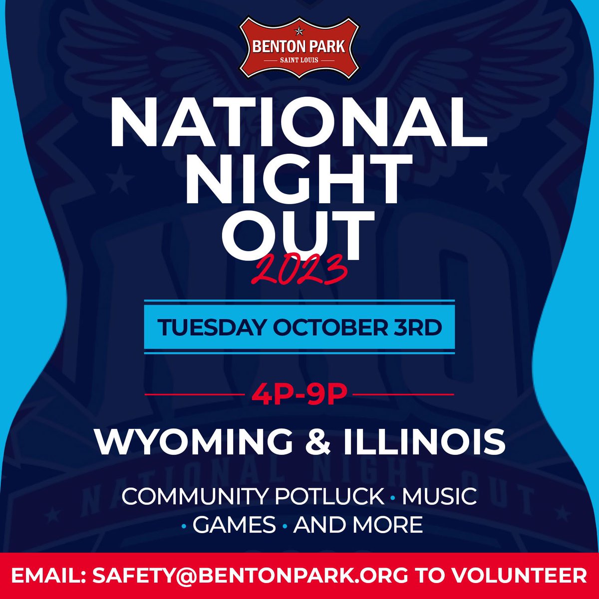 Tonight from 4p-9p, we will be celebrating National Night Out on Wyoming and Illinois.  The street will be blocked off, and we will have music, food, games, and good times.  Come out and bring your neighbors.  Hope to meet you all there.  - DK