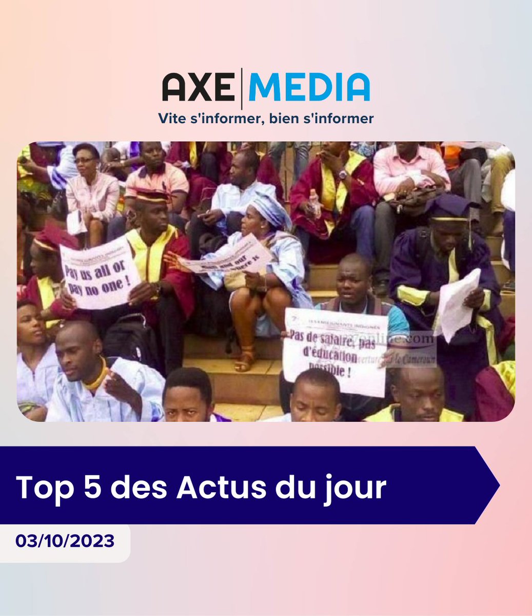 En une minute, votre résumé de l'actualité du jour 🚨
.

.

#axemedia #Cameroun #carburant #hausse #BEAC #monnaienumerique #blockchain #OTS #Tunisie #Immigration #Niger #Algerie