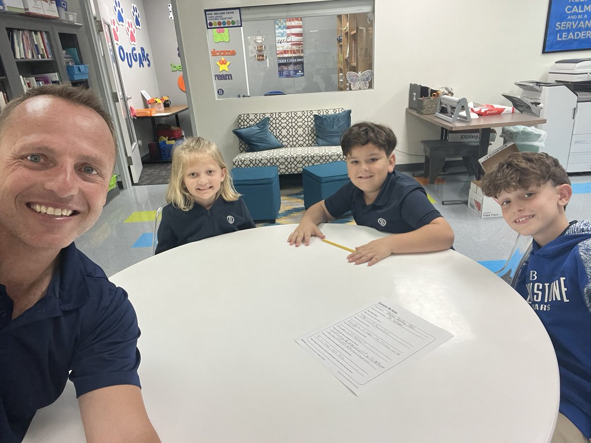 Had the privilege of being interviewed about my role at <a href="/BrkstoneCougars/">Brookstone School</a> by these fantastic third graders today!