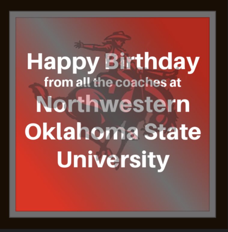 I appreciate Coach Hughes and <a href="/nwosufootball/">Ranger Football</a> for the bday love!