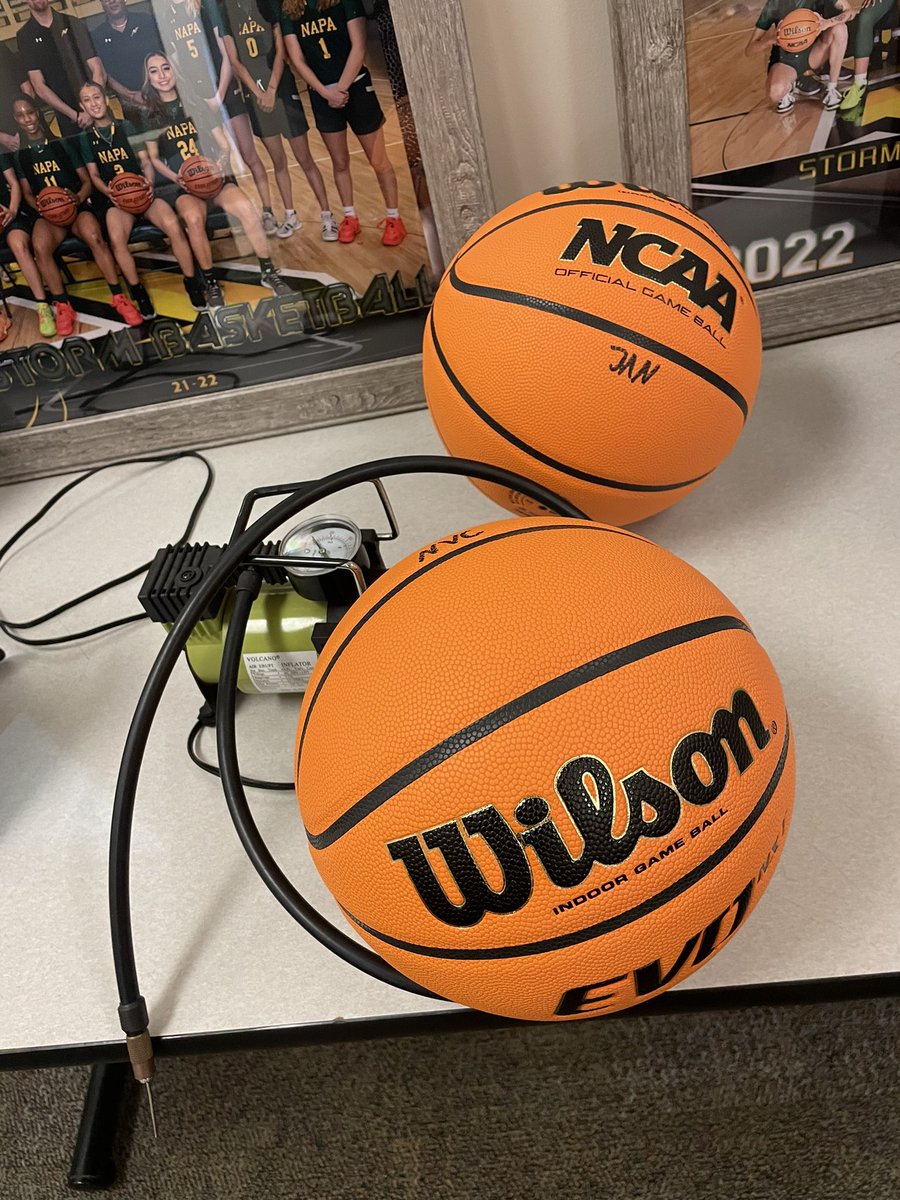 coachpaul4life's tweet photo. It’s that time of year! Pulling out our new balls for the first day of practice! Go Storm! @NVCAthletics @nvcwbb #nvcwbb https://t.co/cgsfzFNRSK