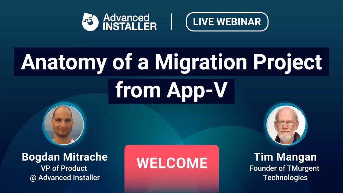 advinst's tweet image. 🤔When is the End-of-Life for App-V: Is It Really 2026?

Tim Mangan and Bogdan Mitrache explore the implications of App-V&apos;s potential end-of-life status.

👉Uncover the truth in our latest webinar:youtu.be/-AB-TYItSfg?si…

#AppV #EndOfLife #ApplicationVirtualization #MSIX #advinst