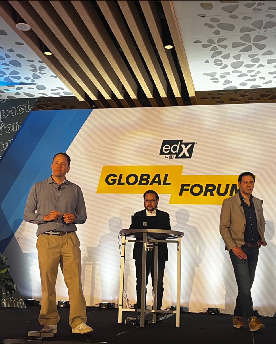 Great impact with our presentation MOOC+AI  <a href="/edX/">馬  束刂 し ㄘ ゃ ん</a> Global Forum. We presented the workshop “Generative AI for Boosting MOOC Production: Tools, Opportunities, and Challenges". <a href="/ndespujol/">Nacho Despujol</a> <a href="/rocaelh/">Rocael Hernandez</a>  #fuelingambition