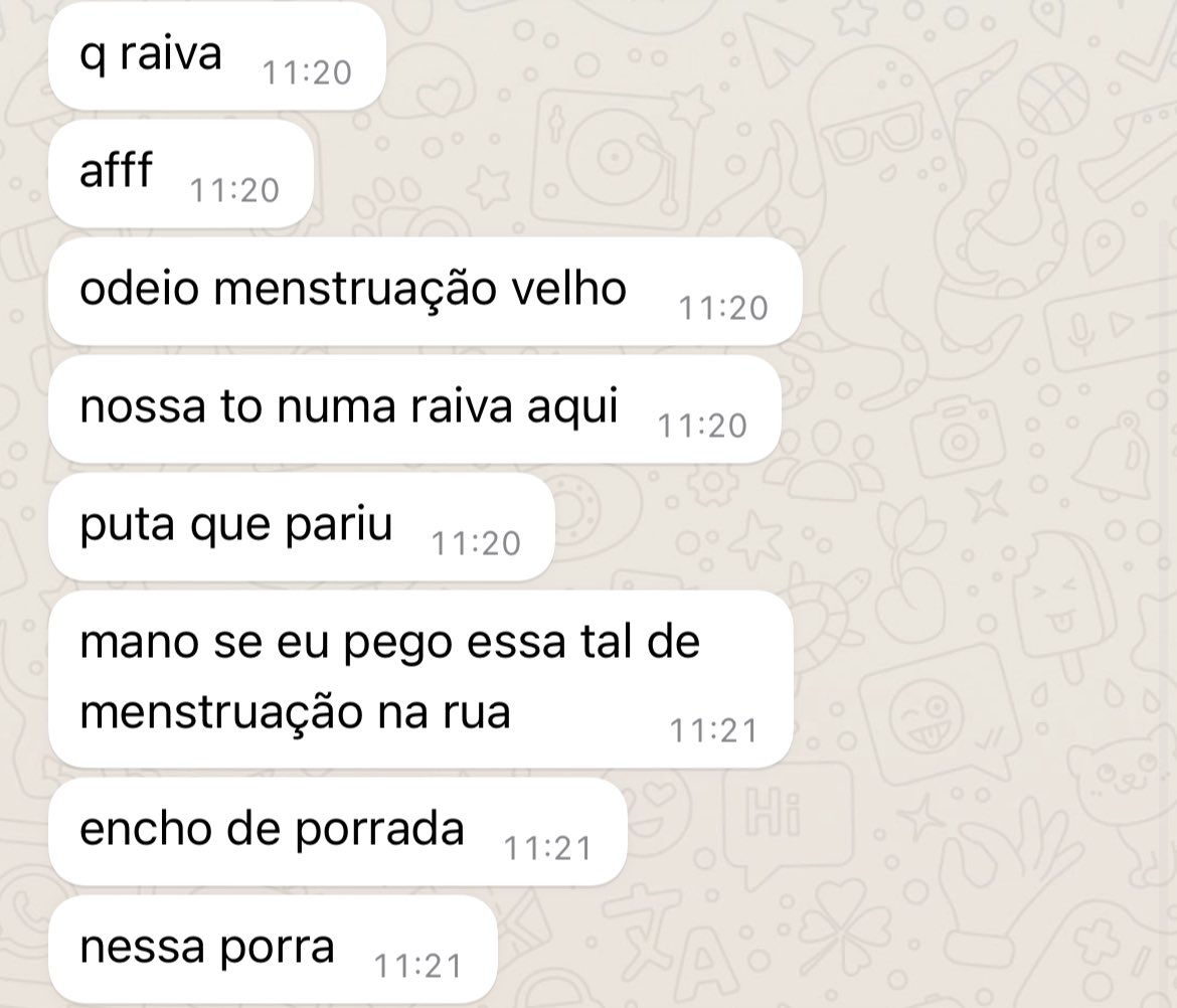 sofiaespanha's tweet image. falei que to menstruada
a resposta: