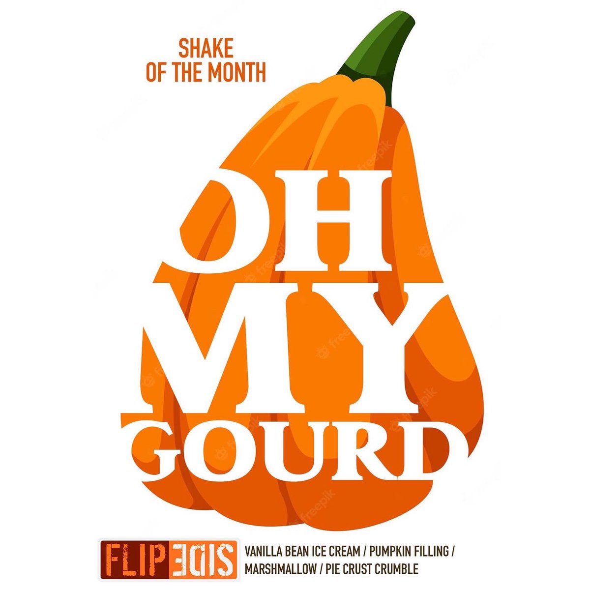 🎃 O MY GOURD 🎃 

Vanilla bean ice cream / house pumpkin pie filling / mini marshmallows / caramel drizzle / pie crust crumble. Come get that basic on!