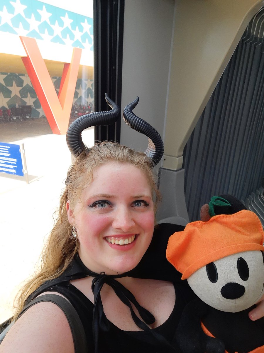 Taking my Halloween buddy around today! If you're also going to the party early, you might see me soon! #oswaldtheluckyrabbit  #mickeysnotsoscaryhalloweenparty #magickingdom