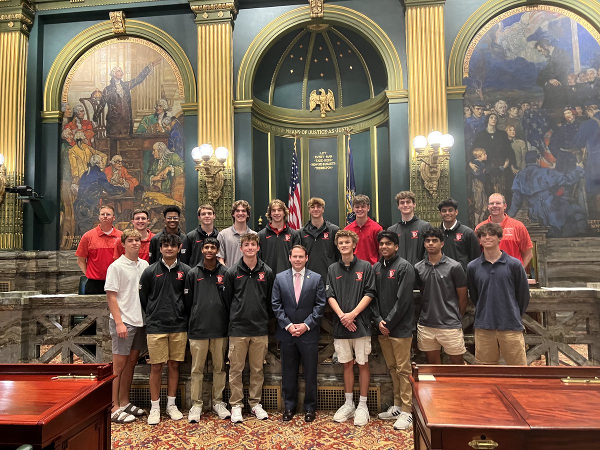 Boys Volleyball State Champions being recognized today at the Capitol in Harrisburg.