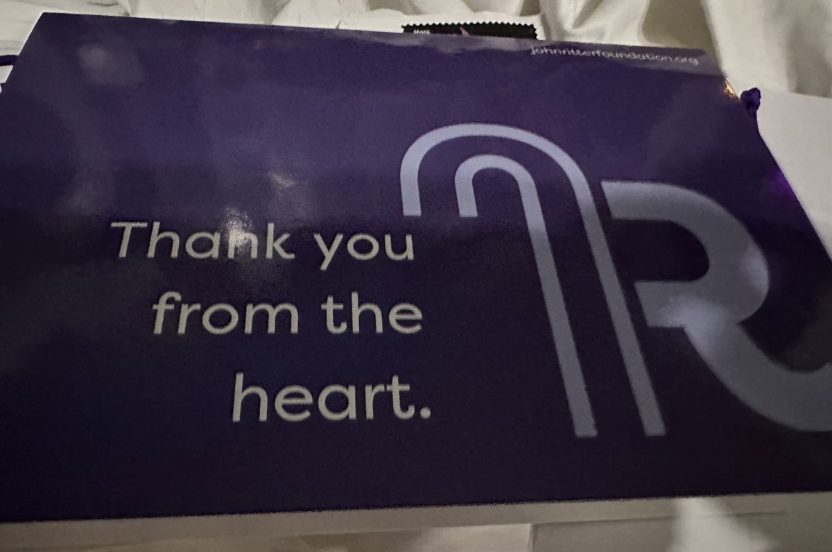 Received such a beautiful bracelet, sticker and card from the @JohnRitterFdn for my donation - it’s a vibrant gorgeous logo purple. Please consider donating by visiting their social for more info. Love you @JasonRitter and thanks for answering my questions on your live 😘