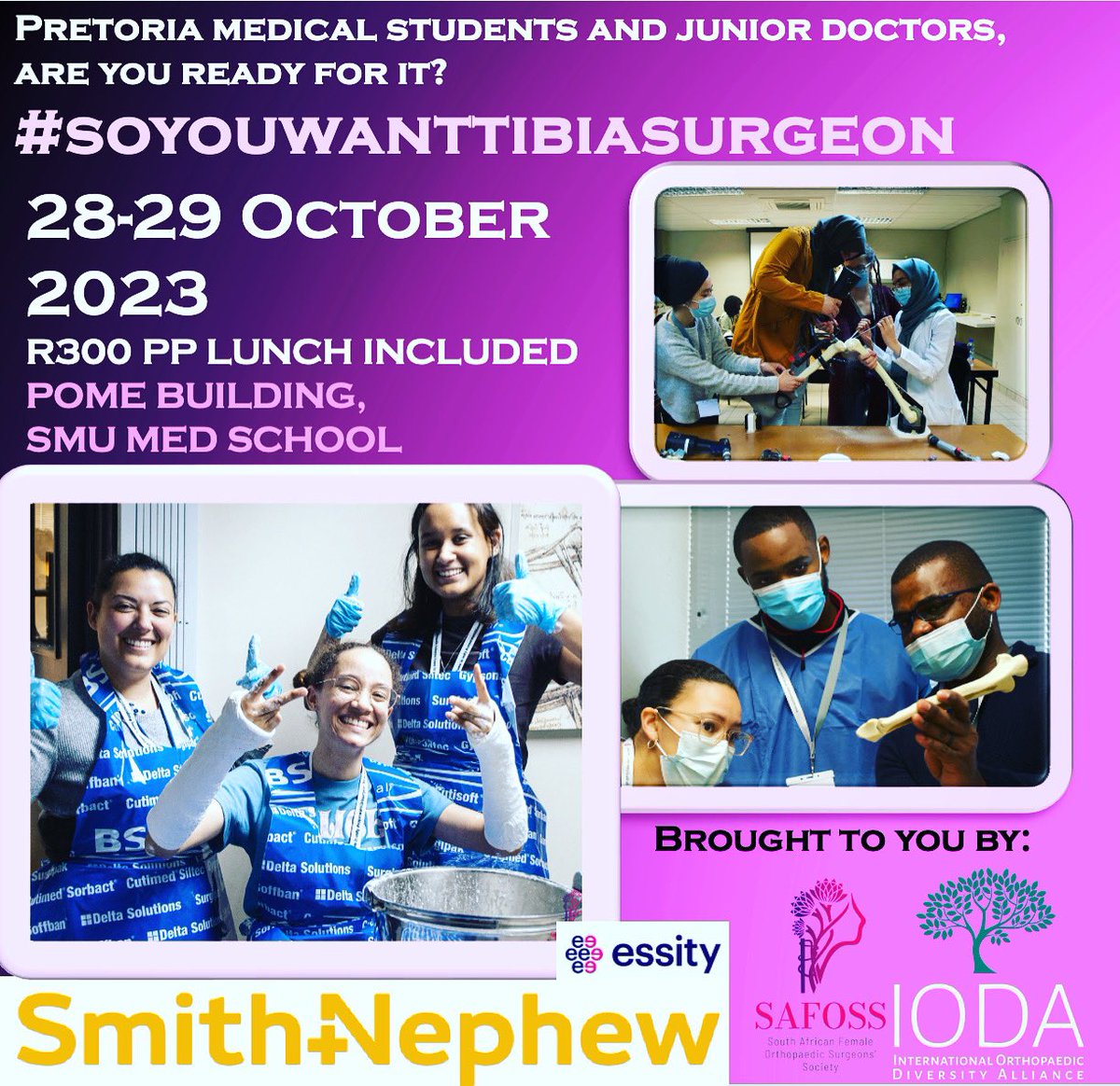 Marí Thiart (@marithiart) on Twitter photo Coming to Pretoria at the end of the month <a href="/SAFOSS3/">Sa_femaleorthosociety</a> <a href="/OrthoDiversity/">International Orthopaedic Diversity Alliance</a> <a href="/SMU_SA/">Sefako Makgatho Health Sciences University (SMU)</a> #soyouwanttibiasurgeon Coming to Pretoria at the end of the month <a href="/SAFOSS3/">Sa_femaleorthosociety</a> <a href="/OrthoDiversity/">International Orthopaedic Diversity Alliance</a> <a href="/SMU_SA/">Sefako Makgatho Health Sciences University (SMU)</a> #soyouwanttibiasurgeon