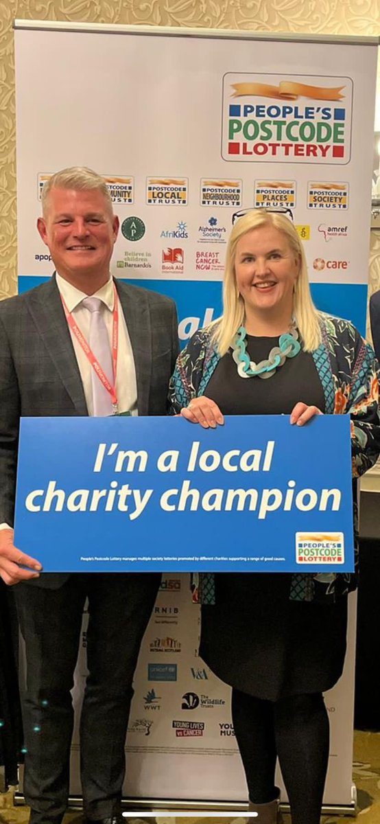 Many thanks to @DCMS Civil Society Minister, @StuartAndrew for speaking at the @PostcodeLottery fringe meeting at #CPC23 & for his interest & support for the charity lottery sector.