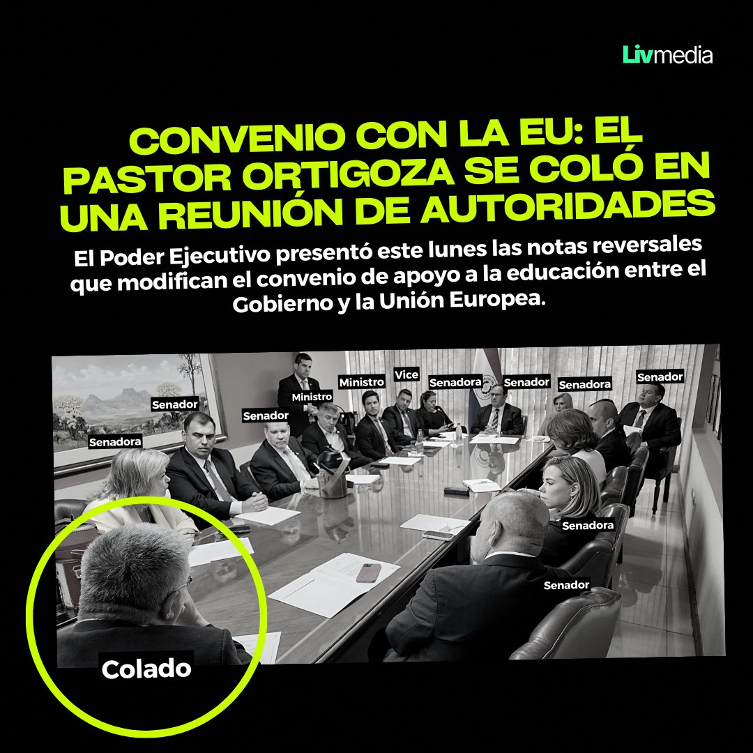 El Poder Ejecutivo presentó al Senado las notas reversales del Convenio con la UE.

Lo más descabellado de esta reunión es que contó con la presencia del pastor Miguel Ortigoza (representante por Paraguay de la ONG evangélica, Capitol Ministries). ¿Qué hacía ahí?

🧶