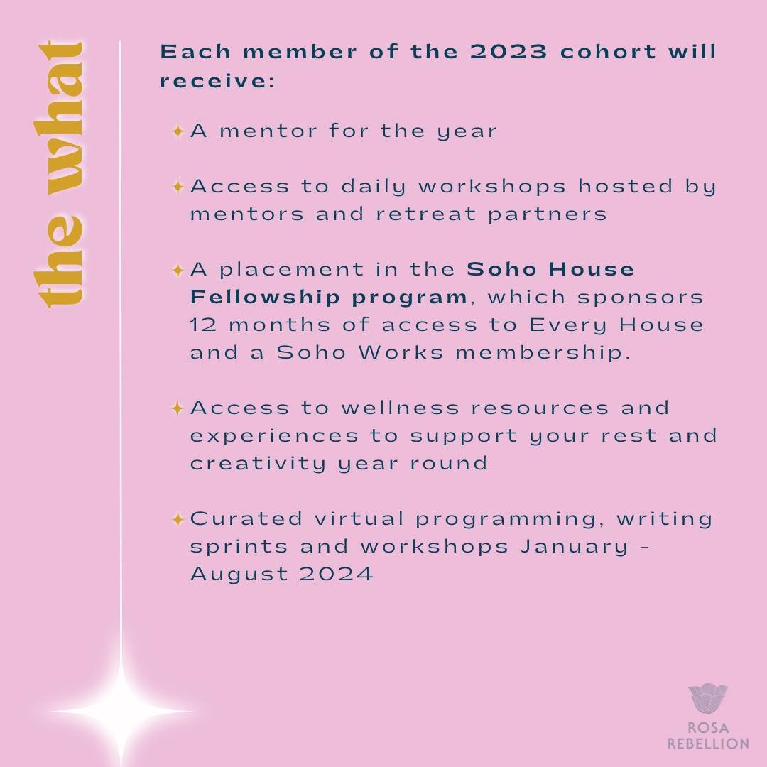 RosaRebellion's tweet photo. We are thrilled to launch the application for Compose Volume II, our second annual writing retreat and story telling incubator for women of color and nonbinary people of color to rest + create in collaboration with @sohohouse. 

Applications due 10/9 - link in bio to apply 🌟✍️🏿 https://t.co/q4Ob2uBBqC