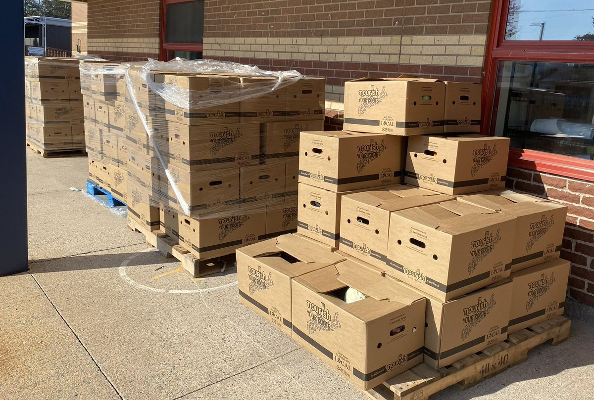 179 Nourish Your Roots veggie boxes delivered today! Don’t forget to pick up your box between 3:15-4:45 today in the front bus loop. Thank you for supporting @basinviewdrive’s breakfast program. <a href="/NourishNS/">Nourish NS</a> @HRCEHealthPromo <a href="/Basinview_PTP/">Basinview Drive Parent Teacher Association</a>