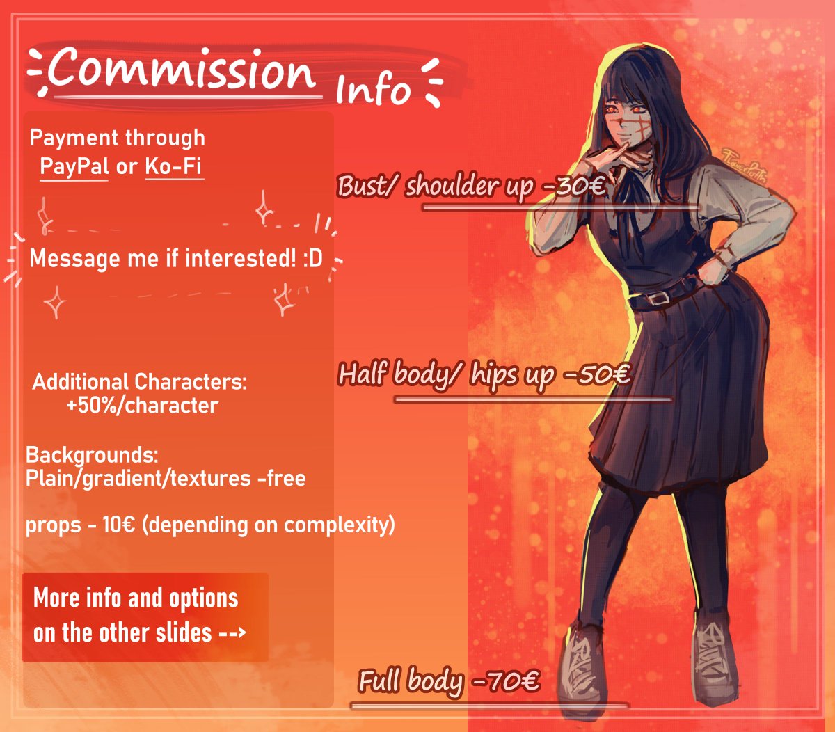 FlowerPoTth's tweet image. New Commission sheet! Just tried to make it look nicer. Message if interested! :D