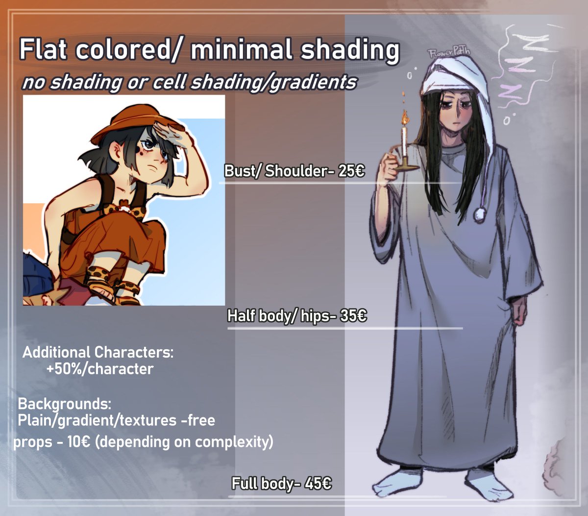 FlowerPoTth's tweet image. New Commission sheet! Just tried to make it look nicer. Message if interested! :D