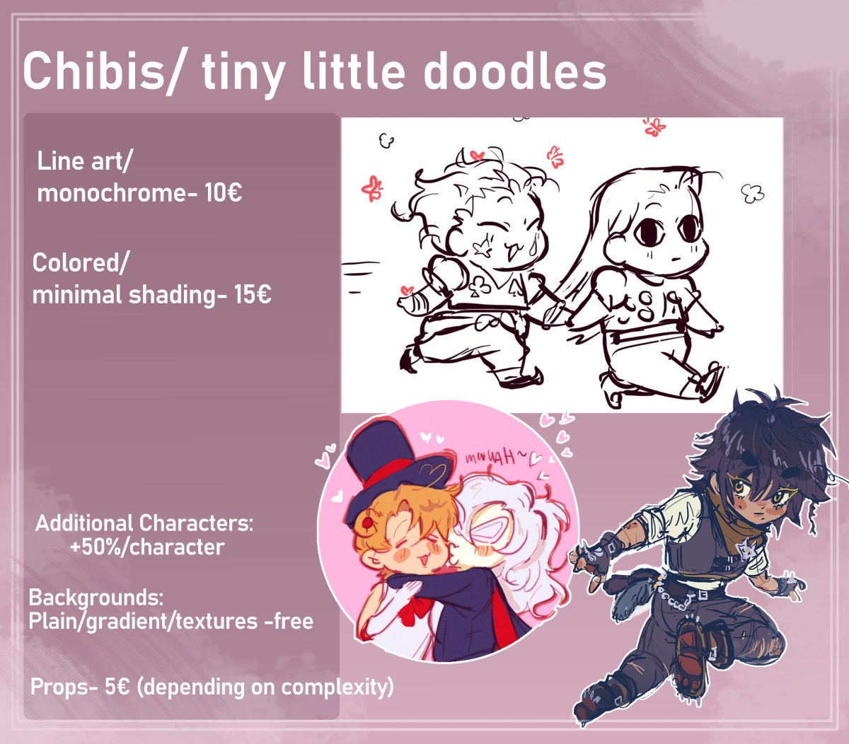 FlowerPoTth's tweet image. New Commission sheet! Just tried to make it look nicer. Message if interested! :D