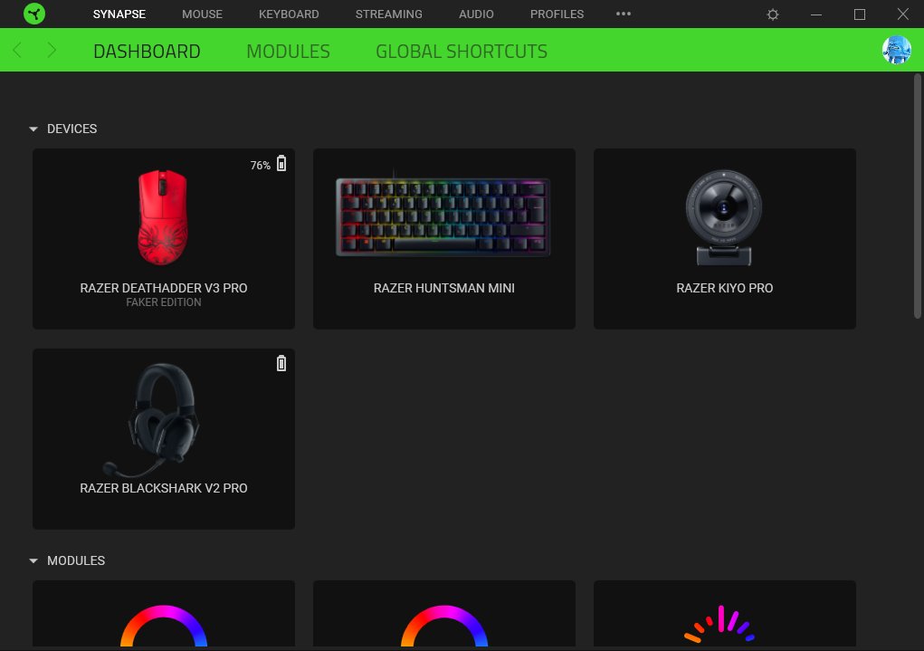 R Λ Z Ξ R on X: Show me what Razer gear you got connected right now  (ignore my profile pic in Synapse pls)  / X