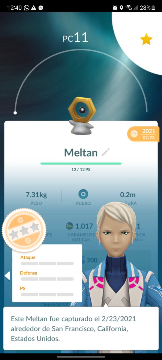 Jonathan__Mtz's tweet photo. @8BitCR Considerando las 5,885,040 posibles combinaciones de Nivel y IVS, mi "Meltan Base" = 0 IVs y nivel 1 atrapado durante mi semana de vacaciones en California en plena pandemia. https://t.co/0p0WQ1QUCn