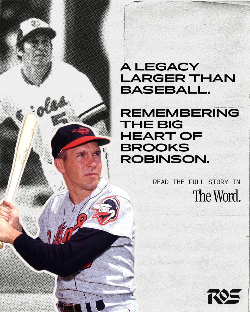 This past week, MLB Hall of Famer and Baltimore Orioles legend Brooks Robinson passed away. While many remember him for his 22 year career at 3rd base, his true legacy extends far beyond baseball. To learn more about Brooksie's impact on the game and more, subscribe to The Word.