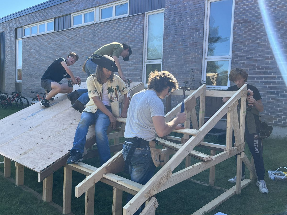 MCS construction students building a roof ventilation prop for the Petawawa FD. #authentic