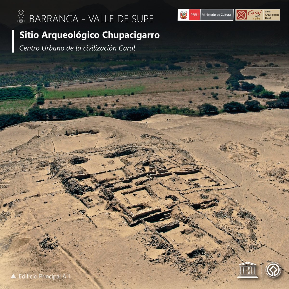 Peru_Caral's tweet photo. [#CentrosUrbanos] Chupacigarro, declarado Patrimonio Cultural el 1 de agosto de 2002 y Patrimonio Mundial el 30 de junio de 2009. Entre las edificaciones más destacadas se encuentra el Edificio Mayor, con una plaza circular hundida, muy semejante al de Ciudad Sagrada de Caral. https://t.co/2O3UmrMJ5g