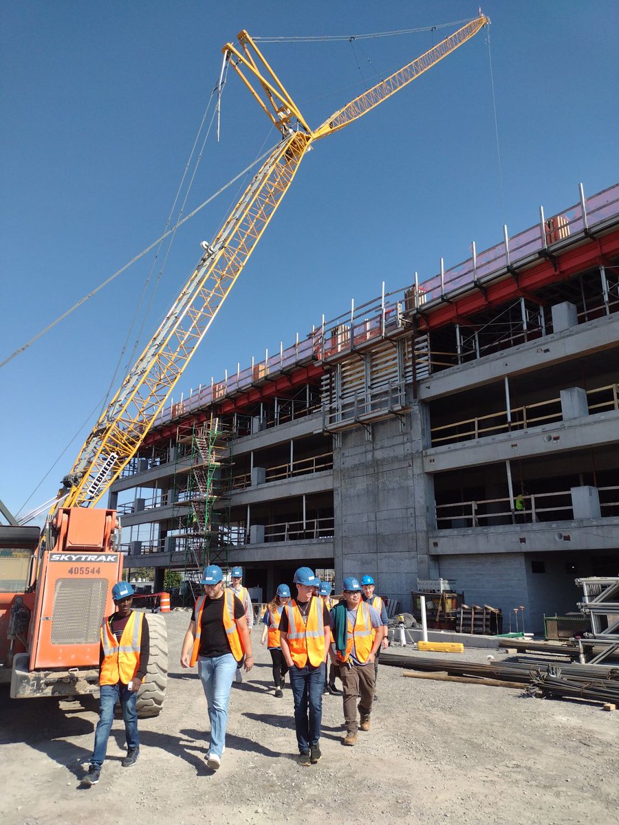 SUNYPolyInst's tweet photo. Engineering students in the Design of Concrete Structures class had the opportunity to visit the MVHS parking garage that is currently under construction at the new Wynn Hospital and talk with the engineers working on site. #sunypoly #civilengineering #PremierPolytechnic #utica https://t.co/niWxAhXDbj
