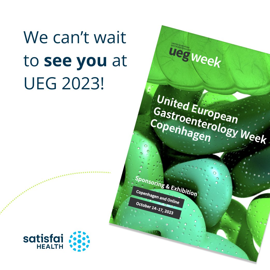 Satisfai Health Inc (@satisfaihealth) on Twitter photo We can't wait to see you at UEG 2023! Make sure to reach out to Dr. Michael Byrne, Solveig Johannessen, Ben Brzezynski, Dr. Nasim Parsa, and Russell Cabeliza if you’d like to meet the team! See you soon! 🇩🇰 <a href="/my_ueg/">my_UEG</a> We can't wait to see you at UEG 2023! Make sure to reach out to Dr. Michael Byrne, Solveig Johannessen, Ben Brzezynski, Dr. Nasim Parsa, and Russell Cabeliza if you’d like to meet the team! See you soon! 🇩🇰 <a href="/my_ueg/">my_UEG</a>