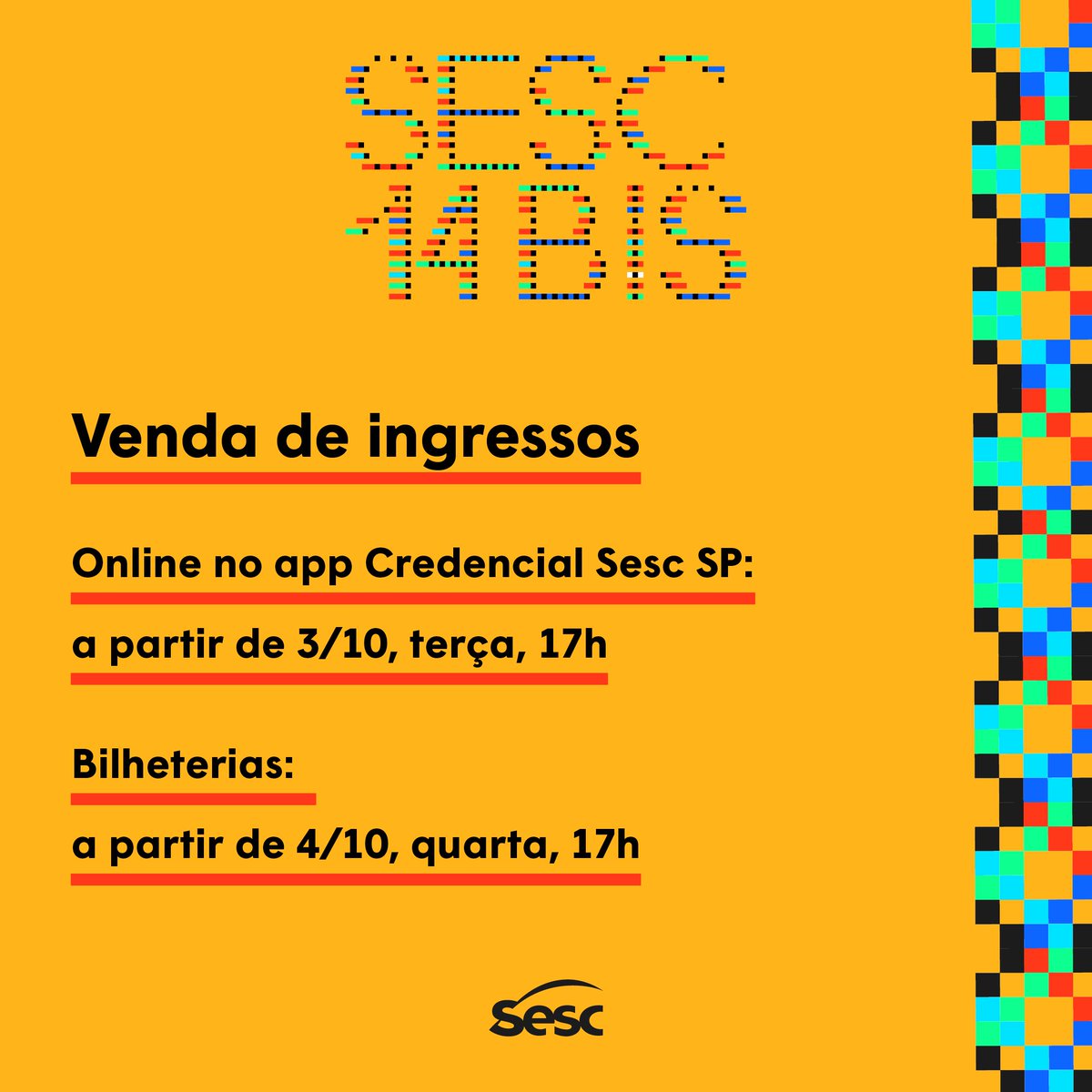 sesc14bis's tweet photo. 👉🏾Confira os espetáculos com ingressos disponíveis a partir desta terça, às 17h:

🎶 Martinho da Vila
https://t.co/GcwhIoHpkD
🎭 A.N.J.O.S. 
https://t.co/cNhe1unEUM

📍 Programação completa e mais informações sobre venda de ingressos, você encontra em: https://t.co/w0SE9Vbixg https://t.co/R4BY7HcGCP