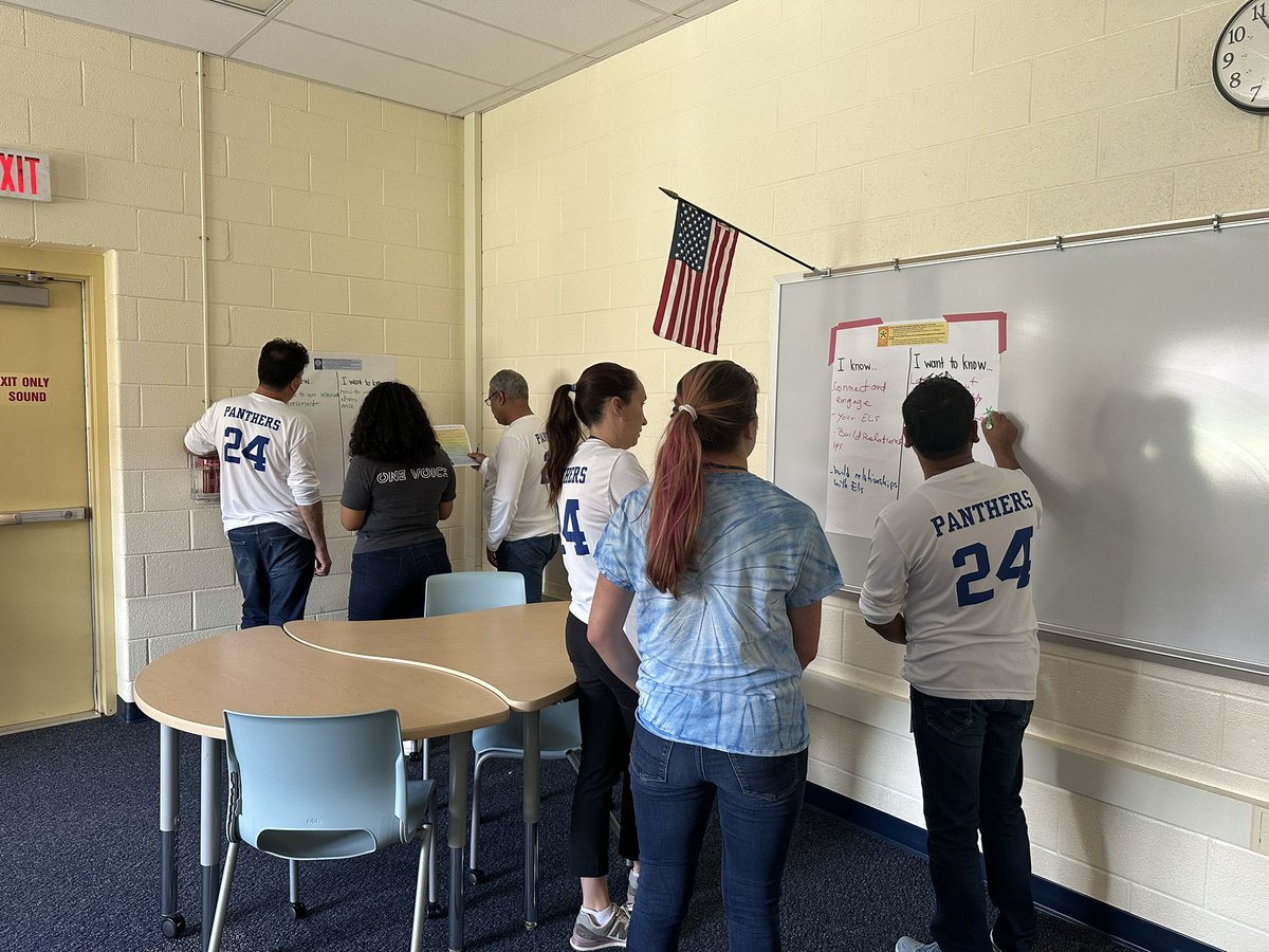Jessica H. Lee (@positiveleejess) on Twitter photo new ESOL teachers at <a href="/GlasgowMS/">Glasgow MS</a> engaged in a write the wall activity on the 5 EssentiELs! thankful for the great discussion and these teachers who pour their ❤️ into their students! <a href="/FCPS_OSS/">FCPS Office of School Support</a> <a href="/FCPSR2/">FCPS Region 2</a> new ESOL teachers at <a href="/GlasgowMS/">Glasgow MS</a> engaged in a write the wall activity on the 5 EssentiELs! thankful for the great discussion and these teachers who pour their ❤️ into their students! <a href="/FCPS_OSS/">FCPS Office of School Support</a> <a href="/FCPSR2/">FCPS Region 2</a>