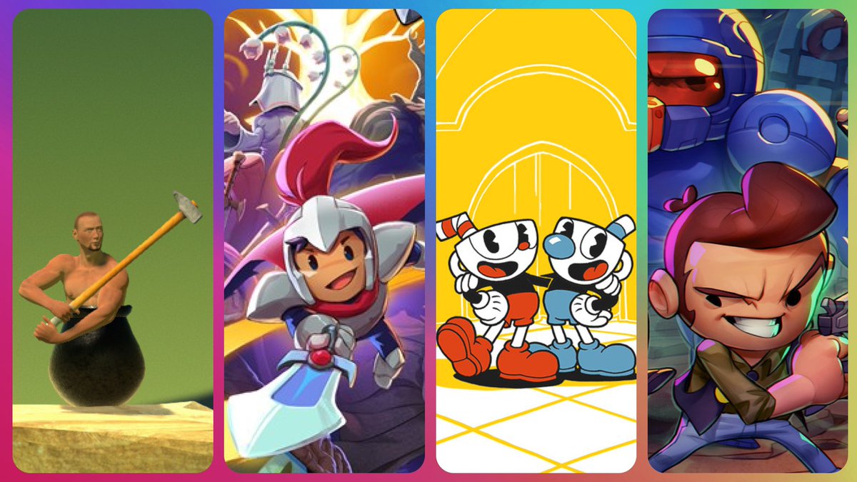 CrowdControl's tweet photo. THEY'RE BACK 🔙

thank you so much for the patience as we worked on porting our unity games to 2.0.

⛏️ Getting Over It 
⚔️ Rogue Legacy 2 
☕️ Cuphead 
🔫 Enter the Gungeon

who's gonna give them a spin?👀