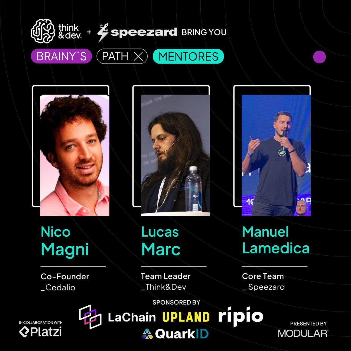 👉 Acá están, ellos son…

¡Te presentamos a los mentores que nos acompañarán en #KingOfDevs 3.0!

Gracias por el apoyo <a href="/nicomagni/">Nico Magni</a>, <a href="/GhoHun/">Lucas Marc - Gho</a> y <a href="/manulamedica/">Leimus</a>. 🚀