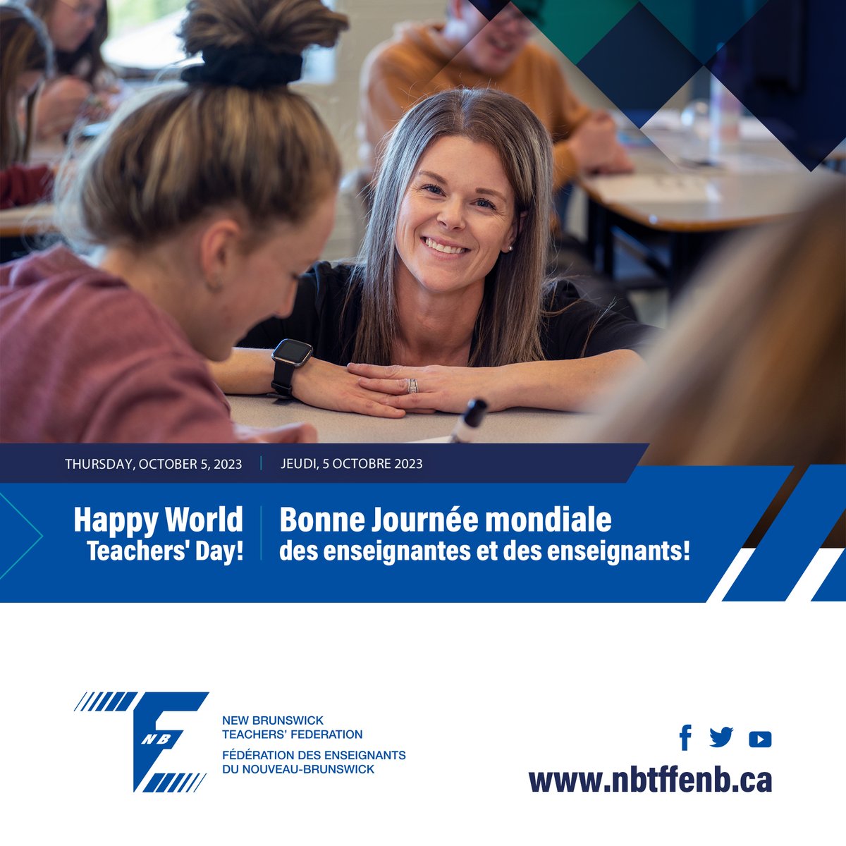 Today is a perfect day to say 🫶 THANK YOU to a teacher in your community for their dedication to education! 🍎
C'est la journée idéale, aujourd'hui, de dire 🫶 MERCI à une personne enseignante de ta communauté pour son dévouement à l’éducation! 🍎
#TeachersDay