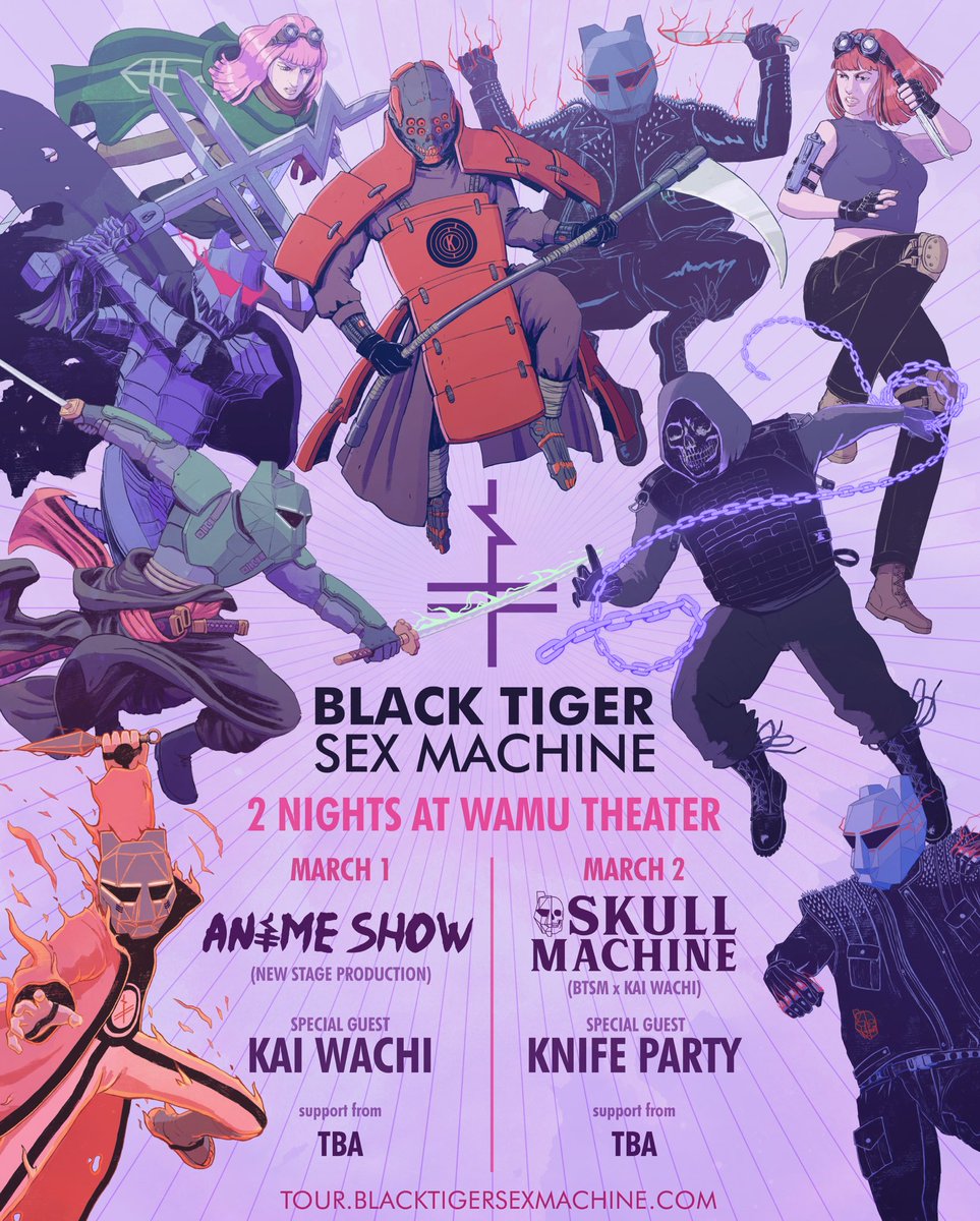 OfficialBTSM's tweet photo. This feels so surreal. We are doing b2b nights at WAMU Theater! The Anime Show on night one with a brand new stage design and Skull Machine on night two. Tix go on sale this Friday at 12PM PT. In which other cities should we bring this combo of shows?! 😤🔥 https://t.co/U0fVNpwuXo