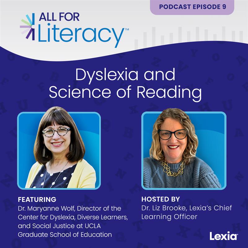 Listen to episode 9️⃣ of the "#AllforLiteracy" #podcast, with <a href="/LizCBrooke/">Dr. Liz Crawford Brooke</a>, for a discussion on the importance of early screenings for #dyslexia with Dr. Maryanne Wolf. 

Tune in now to this enlightening episode that is rooted in #scienceofreading. spr.ly/6010uzKh2