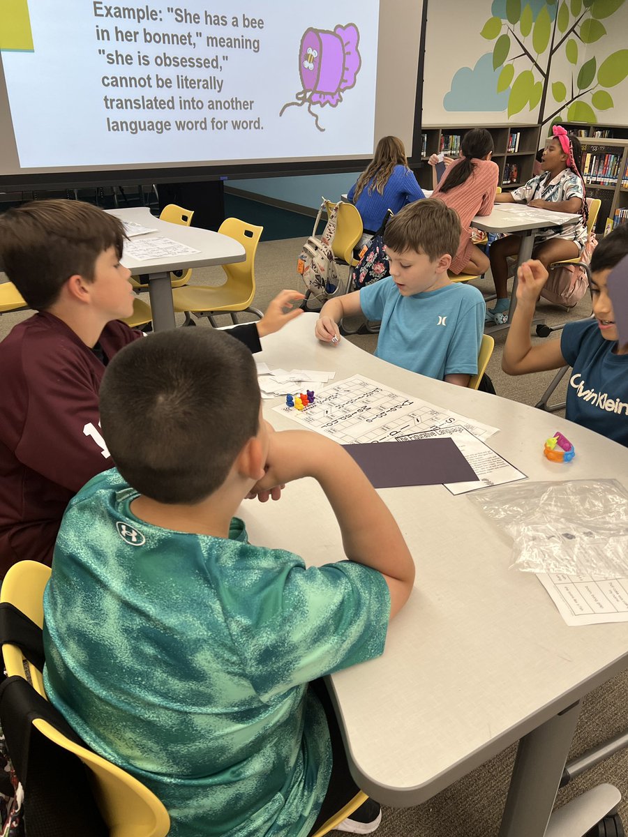 Fantastic and fun Figurative Language games going on in the library! #ReevesAchieves #AdventureAwaits #ProsperProud