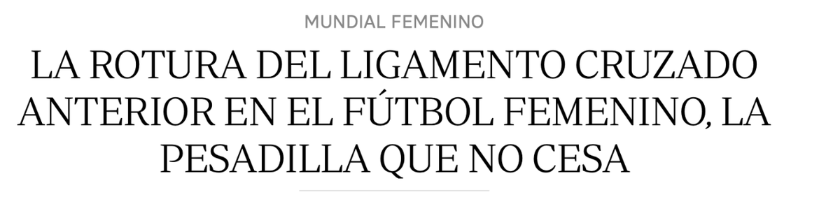 anticulturista's tweet photo. Da igual cuando leas este titular de @abc_es. Es de hace un mes, pero el problema del fútbol femenino sigue.

Como dice Taleb, "es más fácil detectar la fragilidad que predecir la catástrofe".

Aquí van dps factores de los que nadie habla para evitar roturas de ligamento CRUZADO: https://t.co/Bv8R8R5ZMn