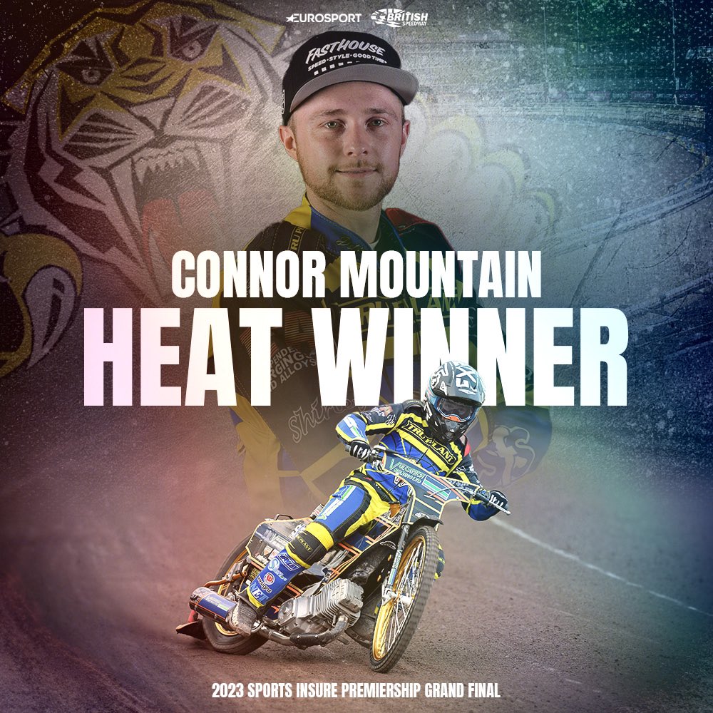 🚨 𝗨𝗣𝗗𝗔𝗧𝗘 | 🏁
🏆 Premiership Grand Final 1st Leg 
🏟 Foxhall Stadium

Heat 2: 
Mountain, Hume, Edwards, Thompson.

🧙‍♂️ 𝗪𝗜𝗧𝗖𝗛𝗘𝗦 6️⃣-6️⃣ 𝗧𝗜𝗚𝗘𝗥𝗦 🐯

📺 @Eurosport 2️⃣
#️⃣ #IPSSHE #britishspeedway🇬🇧