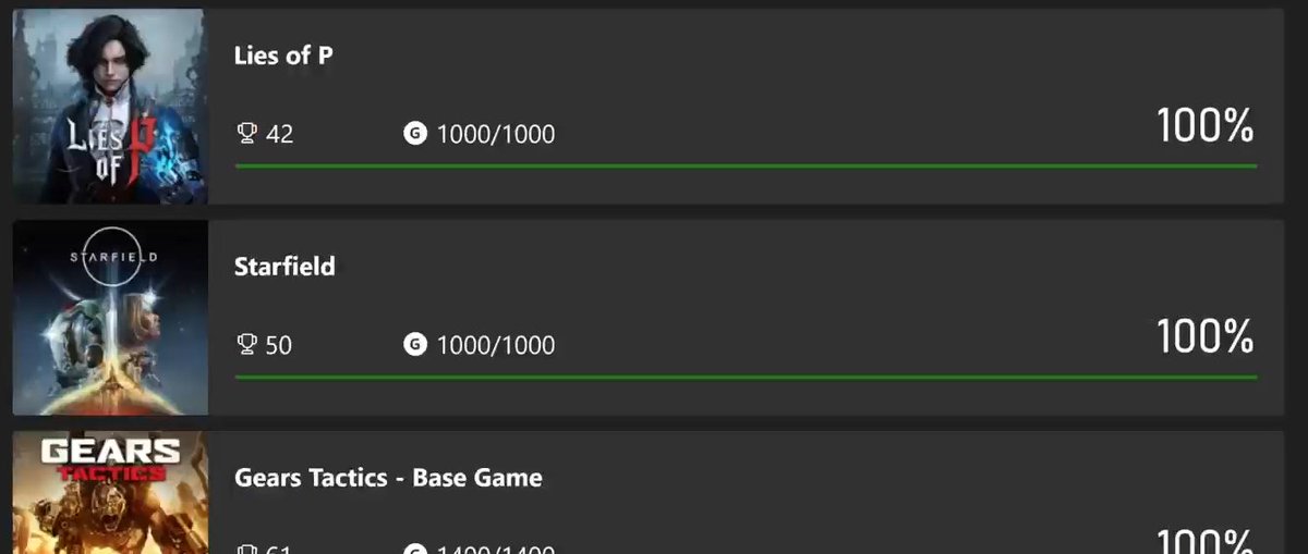 GrimSimm's tweet image. 100% complete Starfield and Lies of P!  I've been busy. 
 This year has been amazing for gamepass. It has saved me so much money it's insane.    #Xbox #Completionist