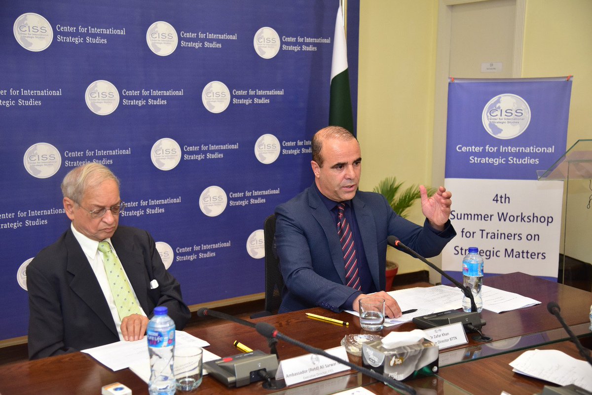 bttn_quetta's tweet image. Dr Zafar Khan @zafarwafa1977, Executive Director BTTN delivered his talk on &apos;Constituents of Strategic Stability and Imperatives for South Asia&apos; during @CISS_Islamabad&apos;s 4th Workshop for Trainers on Strategic Matters
#StrategicStability
#SouthAsia
