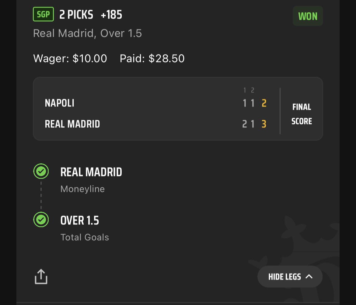 jfennphoto's tweet photo. Hala Madrid! This guy don’t miss @ProfitPickz #DraftKings #ChampionsLeague #RealMadrid https://t.co/f9rSD7Acjo