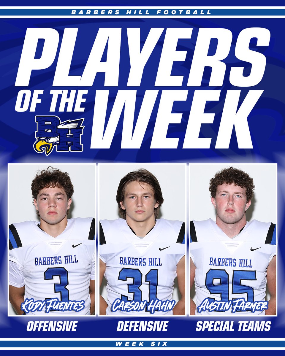 abseckLPFB's tweet photo. Congratulations to our Players of the Week for Week 6 vs GCM!  Well done men! #EFH https://t.co/TVuT1JqN6n