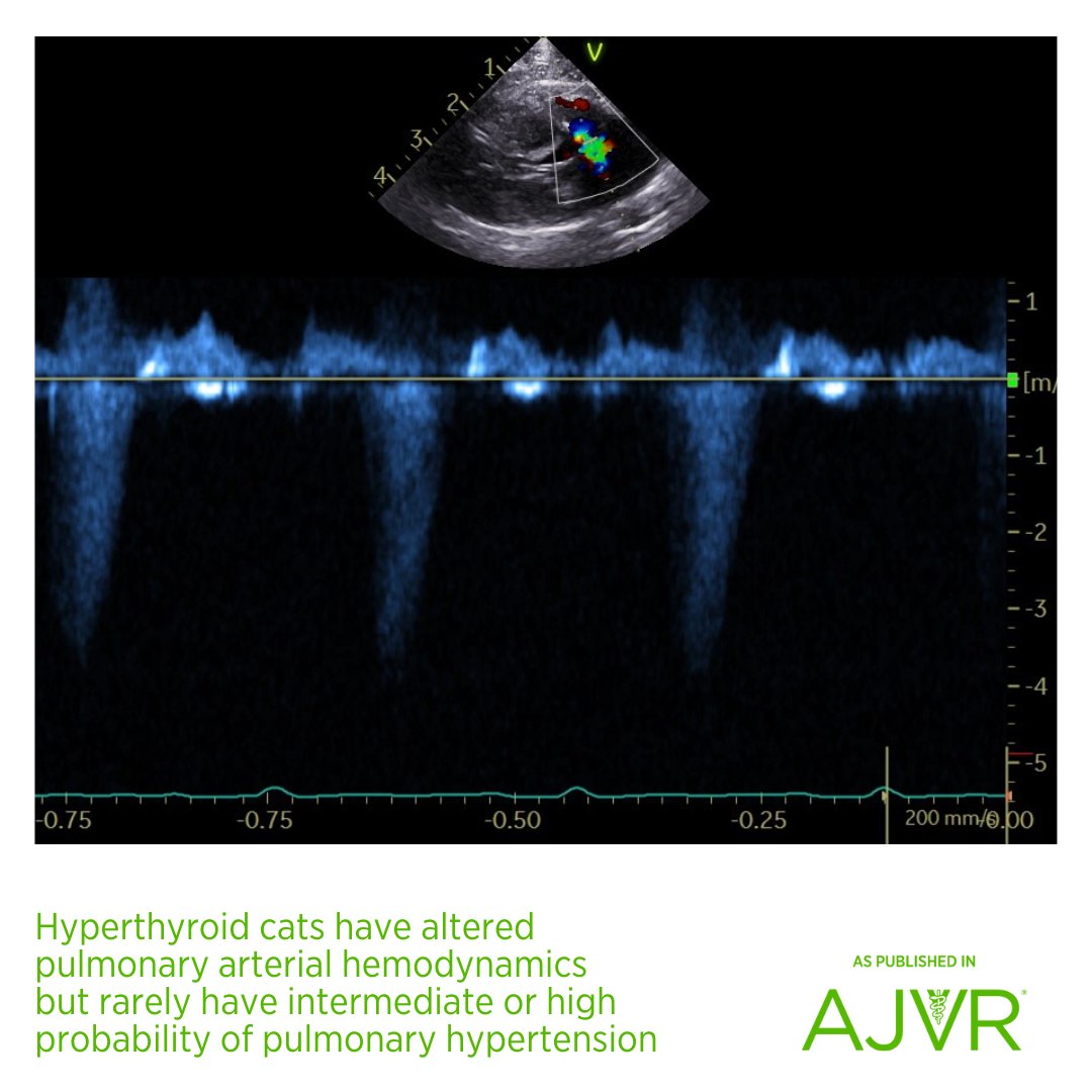 AJVR (@ajvroa) on Twitter photo The application of an expanded echocardiographic approach was feasible to investigate altered right-sided cardiac and pulmonary arterial hemodynamics in #hyperthyroid and healthy cats. ๐ jav.ma/hyperthyroid @mucvm @zalklibrary @acvim #pulmonaryhyptertension #echocardiogram The application of an expanded echocardiographic approach was feasible to investigate altered right-sided cardiac and pulmonary arterial hemodynamics in #hyperthyroid and healthy cats. ๐ jav.ma/hyperthyroid @mucvm @zalklibrary @acvim #pulmonaryhyptertension #echocardiogram