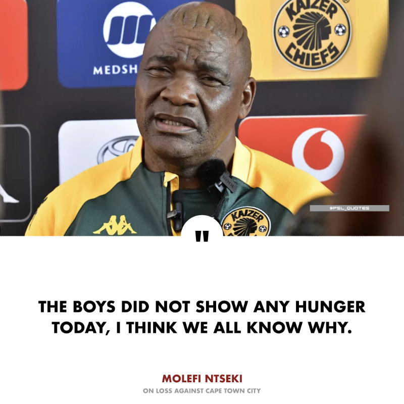 QUICK REACTION! Molefi Ntseki subtly blames Jessica Motaung for tonight's loss against Cape Town 🚨