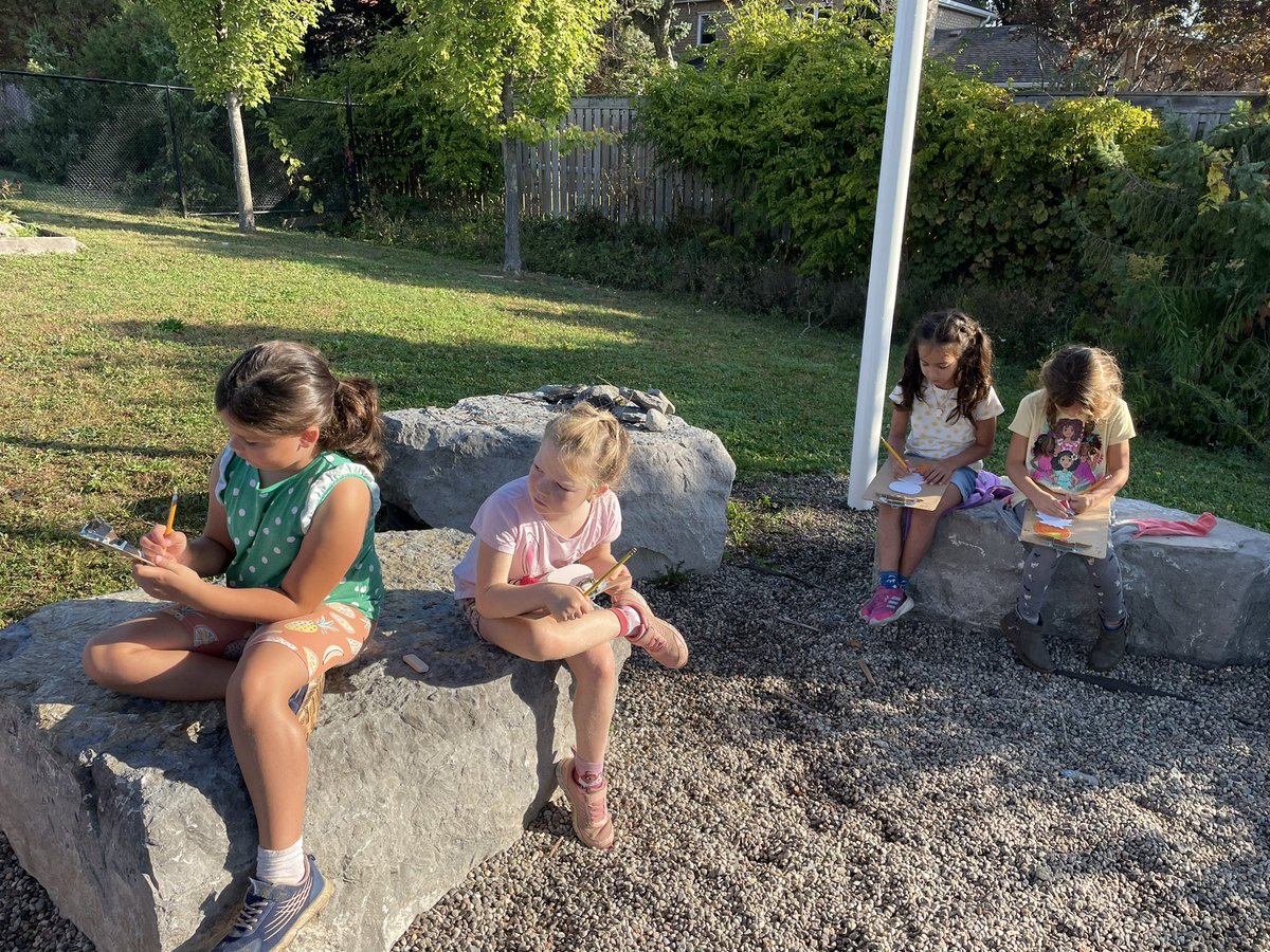 #BeyondBlessed to have a peace garden outdoor workspace on such a glorious day! What a great place for the grade 2’s to sit and reflect on what we are grateful for. I am grateful for the new sunshades! <a href="/alcdsb_pett/">St. Peter Trenton</a>
