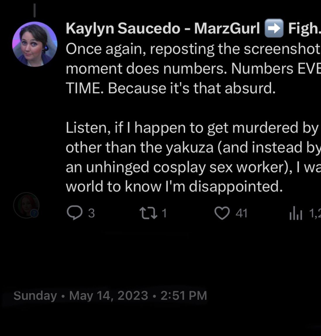 VA_Kira_Love's tweet photo. I went through my phone yet again, searching for evidence.

FOUND IT!

I saved this before Marz discovered Vic was my bf, and sent it to him, making a joke.

“This is going to age well.”

I’m the type to take trophies for love.

#vicmignogna #kickvick #istandwithvic https://t.co/bVJoKwVzq9