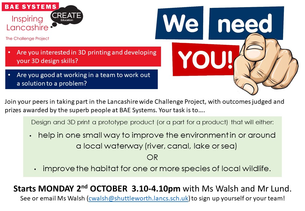 Don't forget, if you are in Year 8 or 9, it's not too late to join in with the 3D Printing Challenge- every Monday 3.10-4.10 in 322!