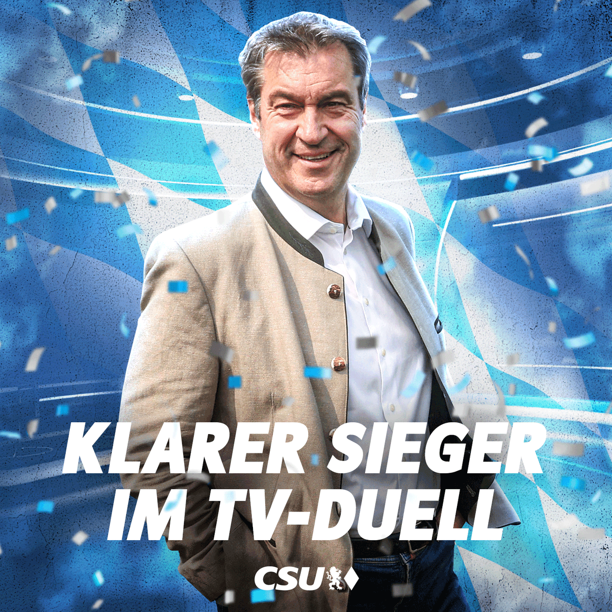 Das TV-Duell heute Abend hat einmal mehr deutlich gemacht: <a href="/Markus_Soeder/">Markus Söder</a> ist der beste Ministerpräsident für Bayern. Wer will, dass Bayern stark und stabil bleibt, muss CSU wählen. #BR24Wahl #TVDuell #BRDuell
