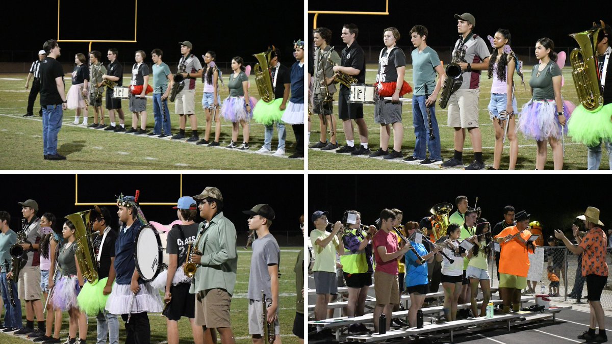 OIfootballbc's tweet photo. #thankfulthursday Thank you to our school band for coming out to every home game and keeping the energy up with your music! We appreciate you! #gominotaurs #oiband #2023season #hornsup https://t.co/JX8Ycem9Ne